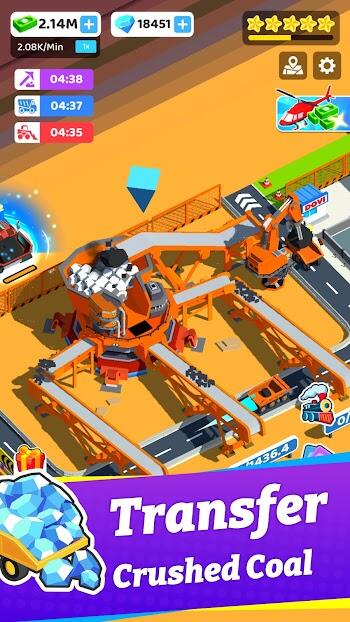 coal mining inc mod apk free upgrade